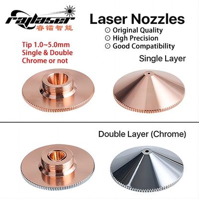 Crom/Copper Single Double Layer Fiber Laser Precitec Raytools Peso del ugello KG 0,15 KG