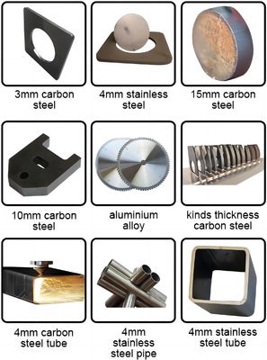 Materiali metallici applicabili Alta velocità e grande varietà di parti macchina di taglio laser CNC