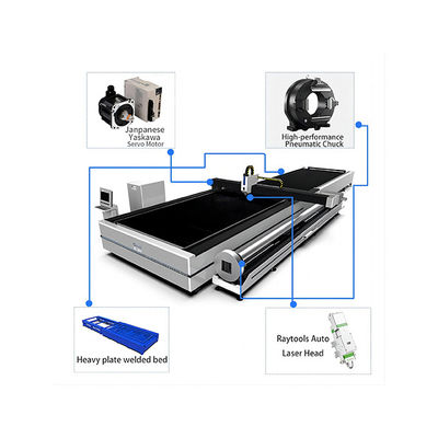 2000w Raytools Laser Head Metal Fiber Laser Cutting Machine per piastre in acciaio inossidabile